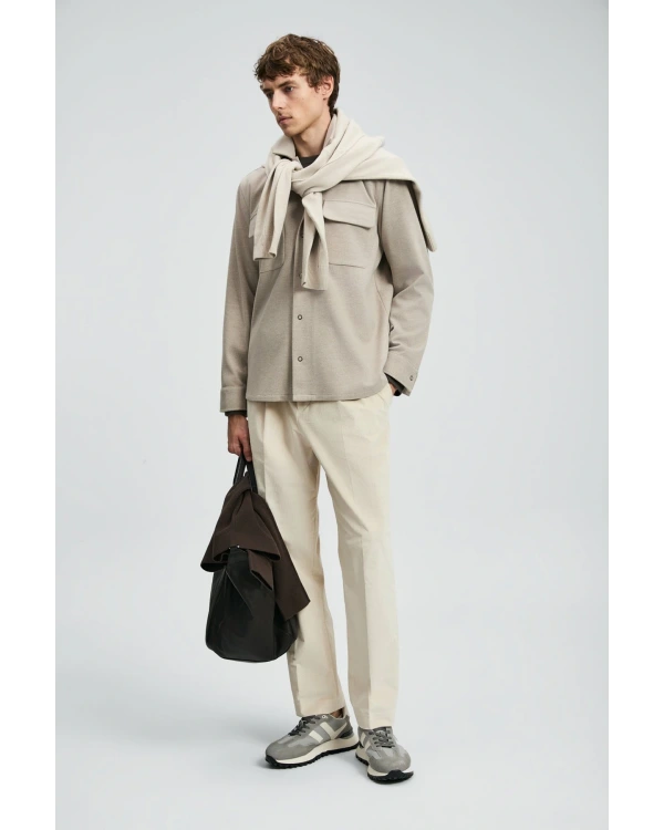 Lufian Erkek Ador Basic Bej Gömlek 112010670