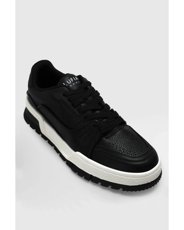 Lufian Albert Erkek Deri Siyah Sneaker 112230250