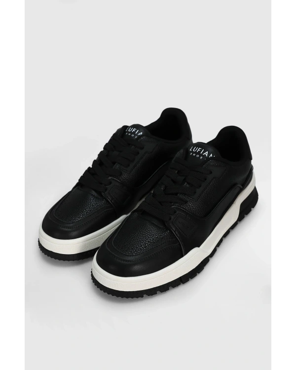 Lufian Albert Erkek Deri Siyah Sneaker 112230250
