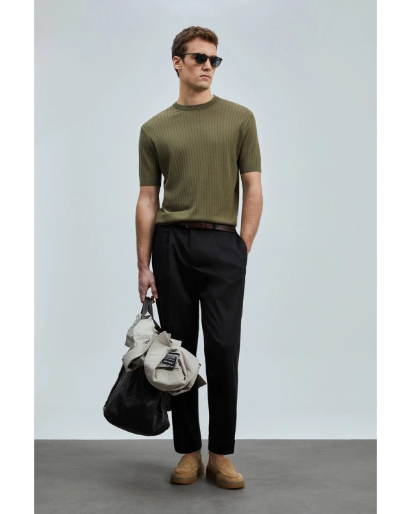 Lufian Albert Smart Chino Erkek Siyah Pantolon 111190345