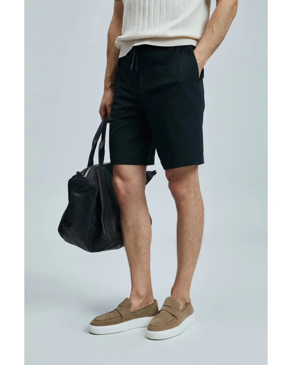 Lufian Erkek Aler Chino Slim Siyah Şort 111210079