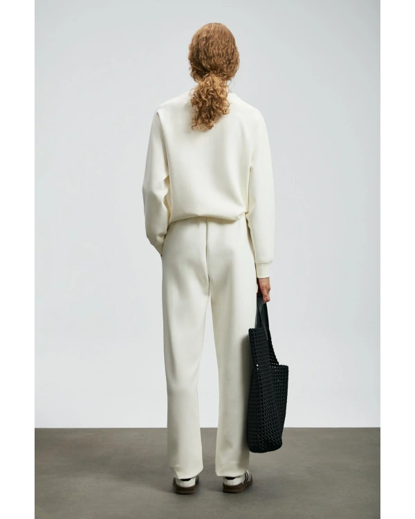 Lufian Alice Kadın Kırık Beyaz Örme Sweatshirt 122030016