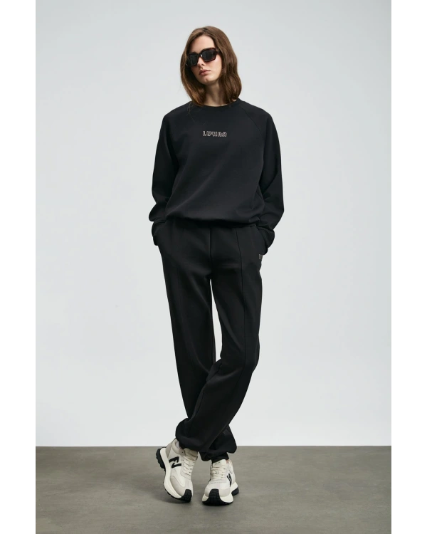 Lufian Alice Kadın Siyah Örme Sweatshirt 122030016