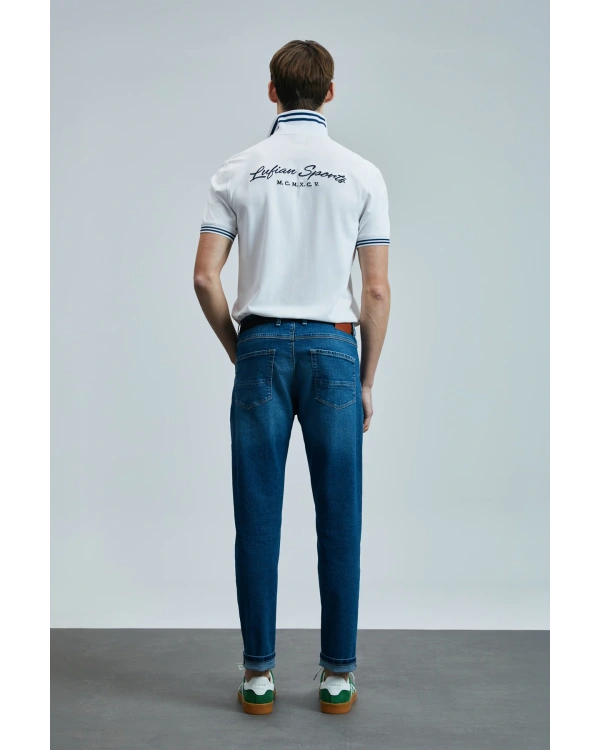 Lufian Erkek Anatol Slim Fit Mavi Pantolon 111200197