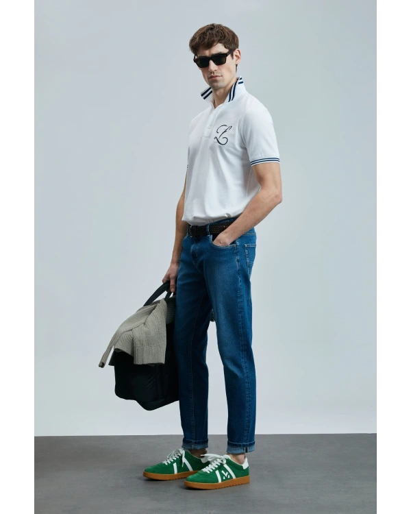 Lufian Erkek Anatol Slim Fit Mavi Pantolon 111200197