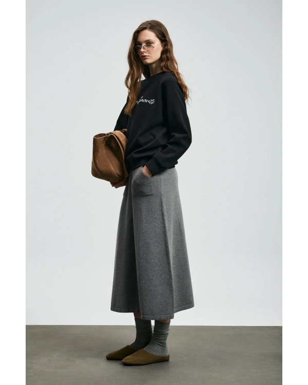 Lufian Ander Kadın Siyah Örme Sweatshirt 122030018