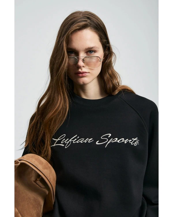 Lufian Ander Kadın Siyah Örme Sweatshirt 122030018