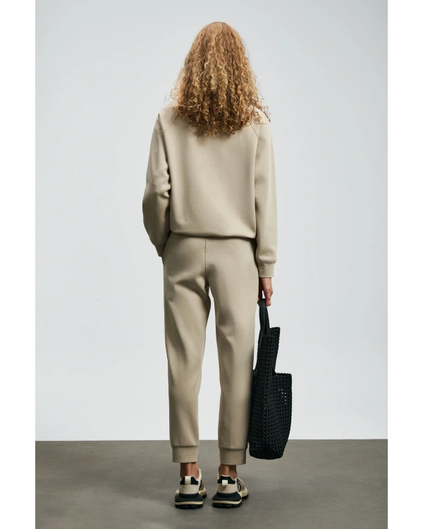 Lufian Angelina Kadın Bej Örme Sweatshirt 122030019