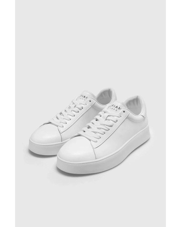 Lufian Anton Erkek Beyaz Deri Sneaker 112230224