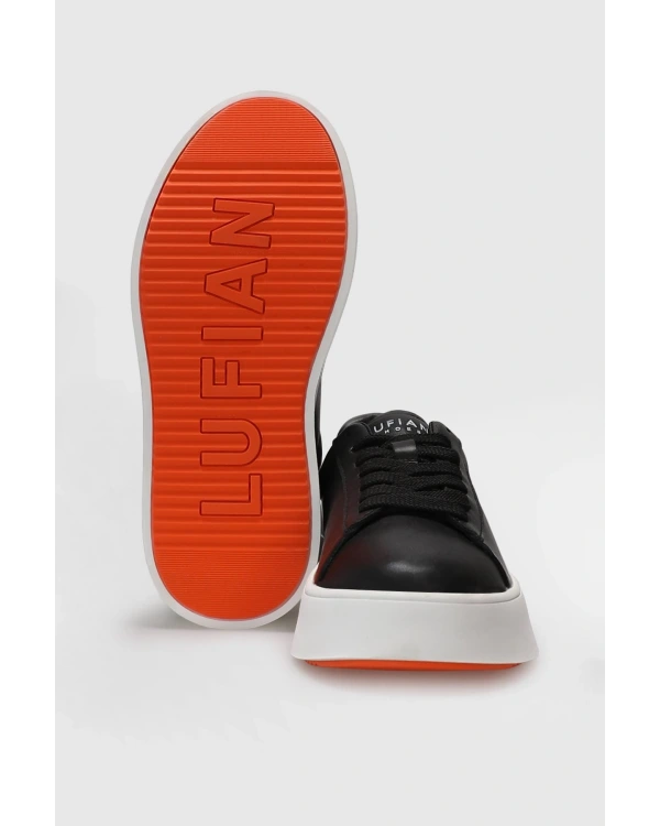 Lufian Anton Erkek Siyah Deri Sneaker Ayakkabı 111230254