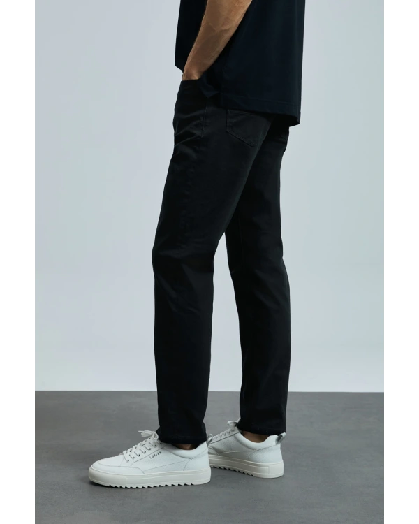 Lufian Erkek Anton Slim Fit Siyah Pantolon 111200206