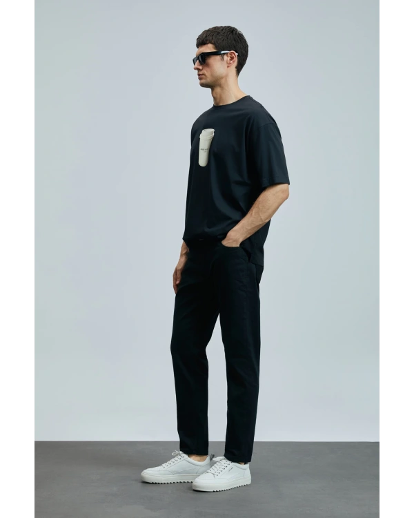 Lufian Erkek Anton Slim Fit Siyah Pantolon 111200206