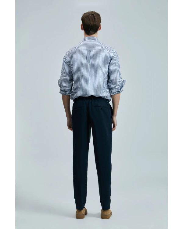 Lufian Erkek Bert Slim Fit Lacivert Pantolon 111190352