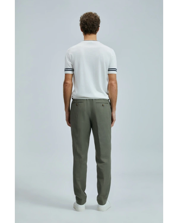 Lufian Erkek Bert Slim Fit Yeşil Pantolon 111190352