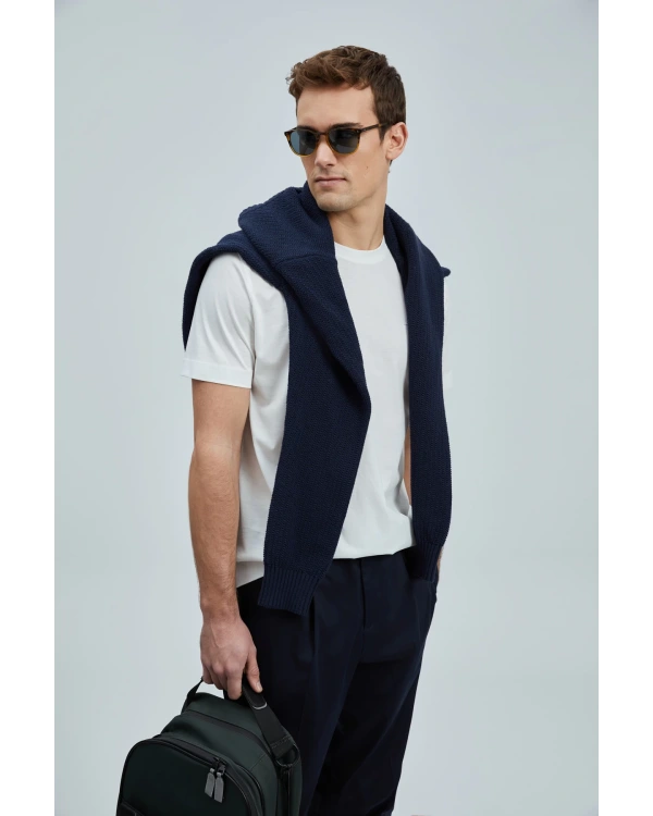 Lufian Bran Erkek Modern Grafik Kırık Beyaz T-Shirt 111020262