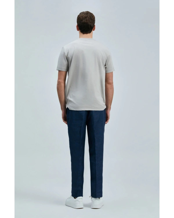 Lufian Erkek Bran Modern Grafik Bej T-Shirt IS111020262