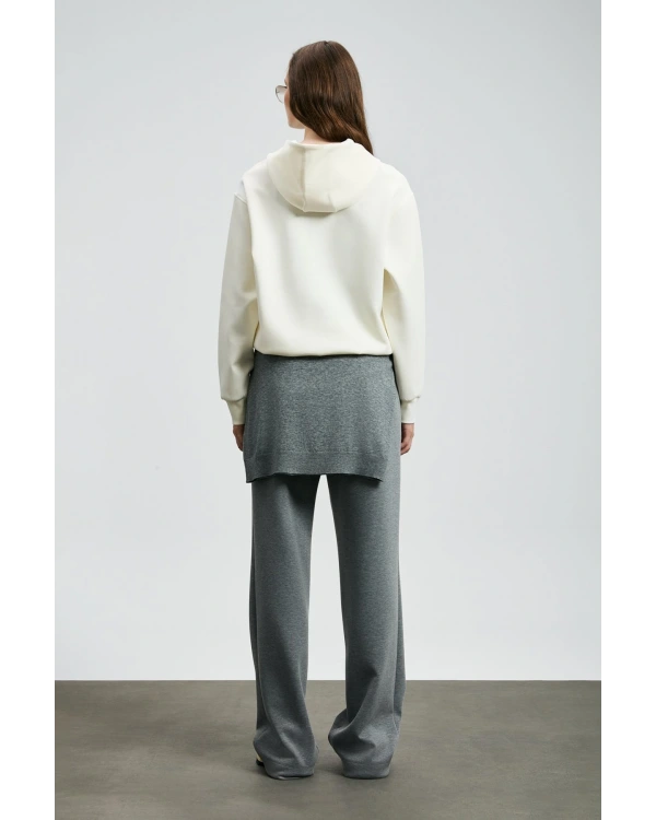 Lufian Cassa Kadın Kırık Beyaz Örme Sweatshirt 122030023