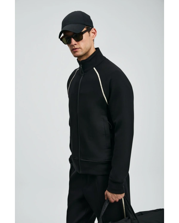 Lufian Charms Erkek Siyah Eşofman Üstü 112050078