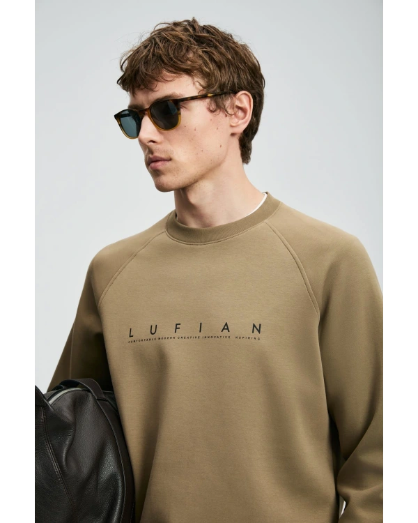 Lufian Cooper Erkek Kum Renk Sweatshirt 112030177