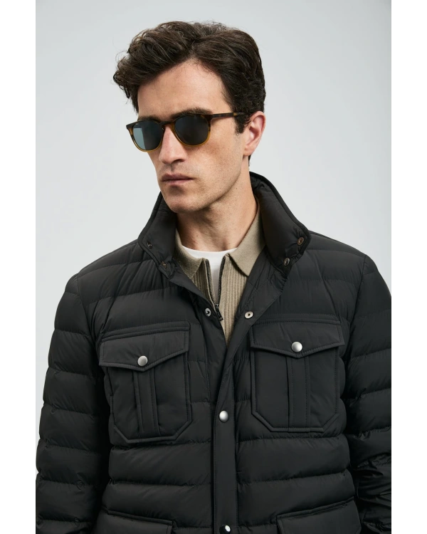 Lufian Daniel Kaz Tüyü Erkek Siyah Mont 112120242