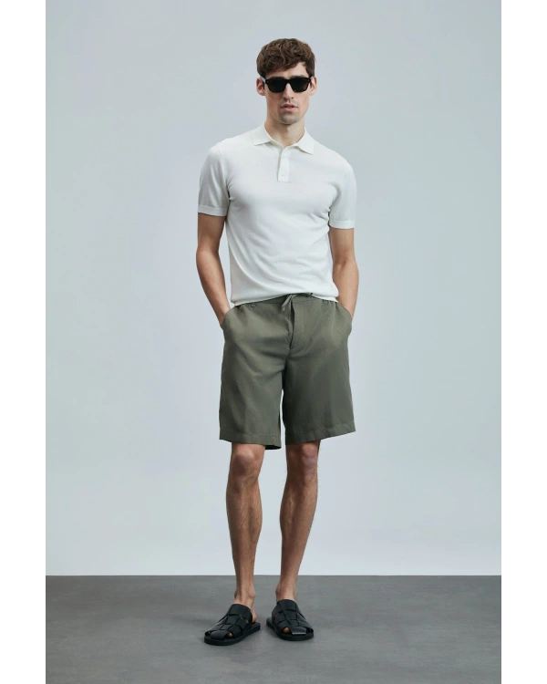 Lufian Derek Erkek Beyaz Polo Yaka T-Shirt 111090103