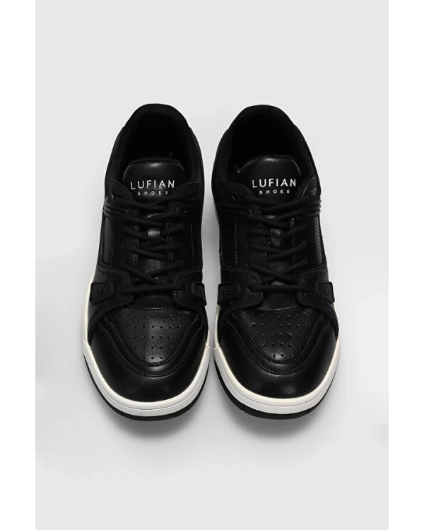 Lufian Erkek Deri Siyah Sneaker Ayakkabı 1111230266