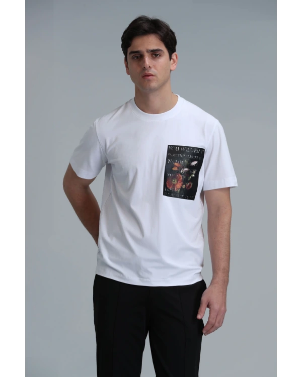 Lufian Erkek Exotic Modern Grafk Beyaz T-Shirt 11102020