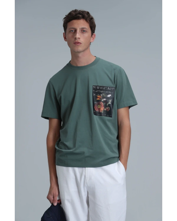 Lufian Erkek Exotic Modern Ördek Yeşili T-Shirt 111020202