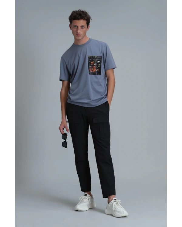 Lufian Erkek Exotic Modern Açık Gri T-Shirt 111020202