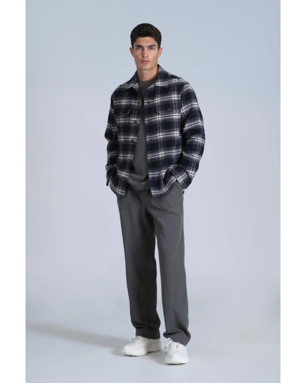 Lufian Fera Erkek Lacivert Basic Slim Fit Gömlek 112010660