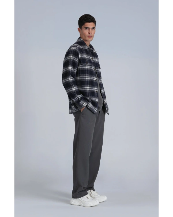 Lufian Fera Erkek Lacivert Basic Slim Fit Gömlek 112010660