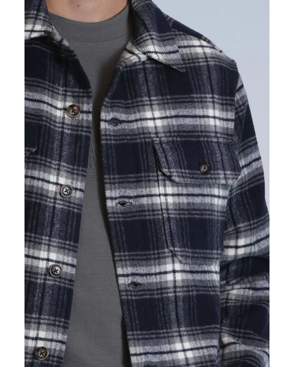 Lufian Fera Erkek Lacivert Basic Slim Fit Gömlek 112010660