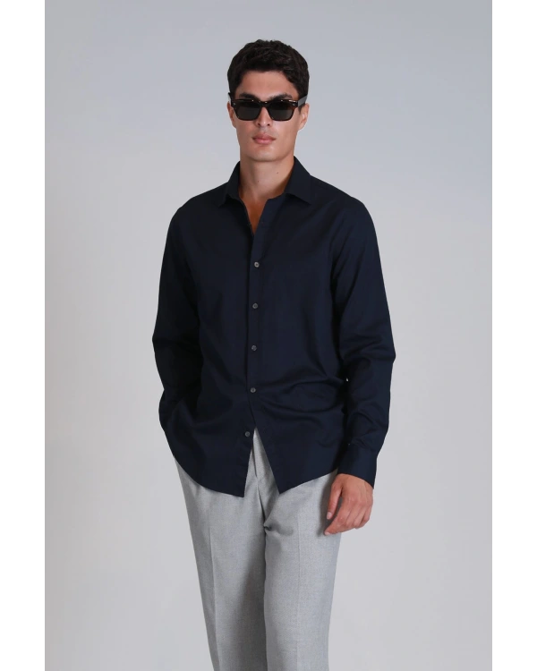 Lufian Ferla Erkek Lacivert Gömlek 112010652