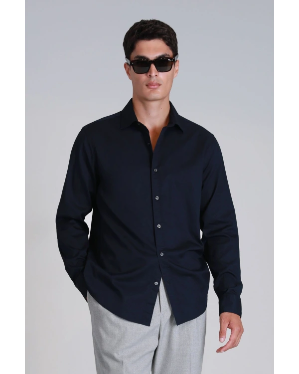 Lufian Ferla Erkek Lacivert Gömlek 112010652