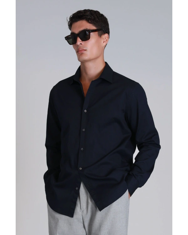 Lufian Ferla Erkek Lacivert Gömlek 112010652