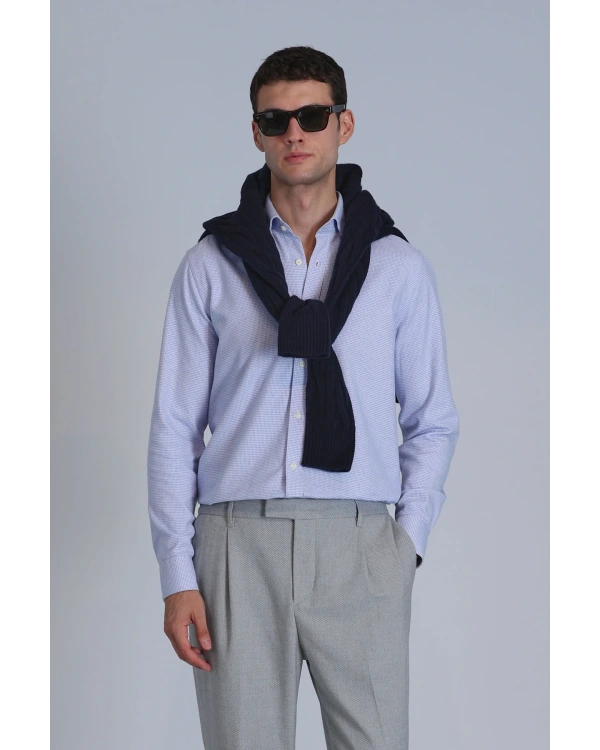 Lufian Erkek Frederik Açık Mavi Gömlek 112010645