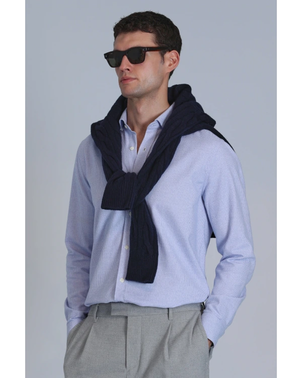 Lufian Erkek Frederik Açık Mavi Gömlek 112010645