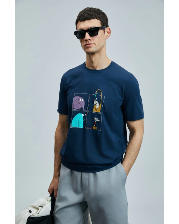 Lufian Funky Yuvarlak Yaka T-shirt 111020254