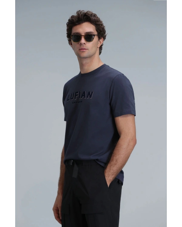 Lufian Erkek Gold Yuvarlak Yaka Antrasit T-Shirt 111020191