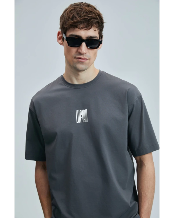 Lufian Erkek Helix Antrasit T-Shirt 111020245