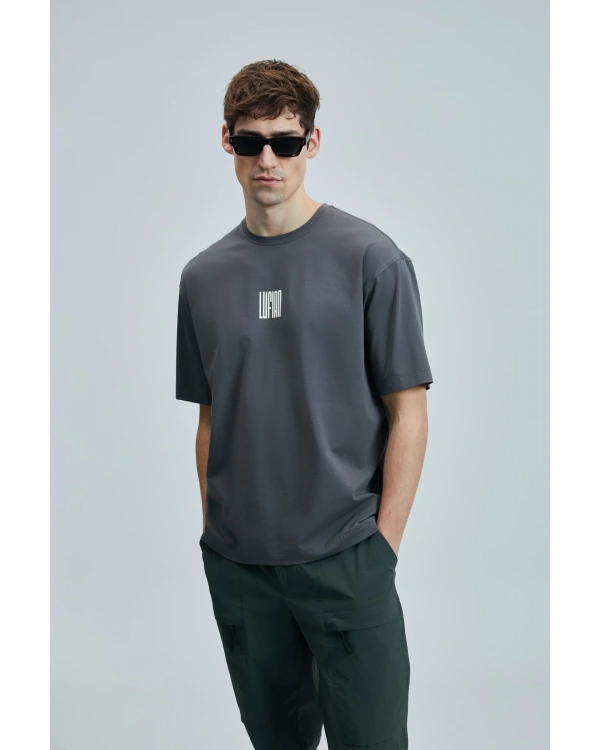 Lufian Erkek Helix Antrasit T-Shirt 111020245