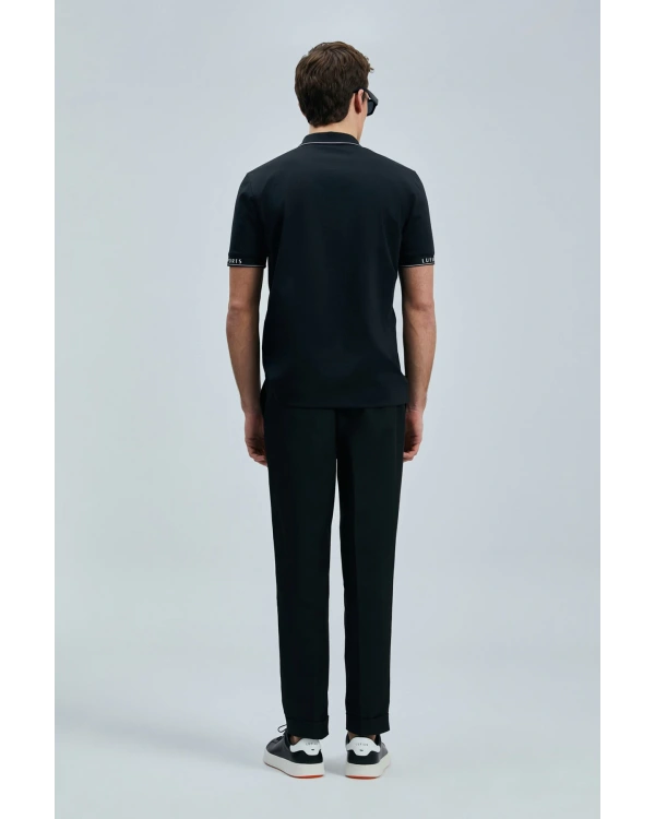 Lufian Erkek Hold Polo Yaka Siyah T-Shirt 111040226