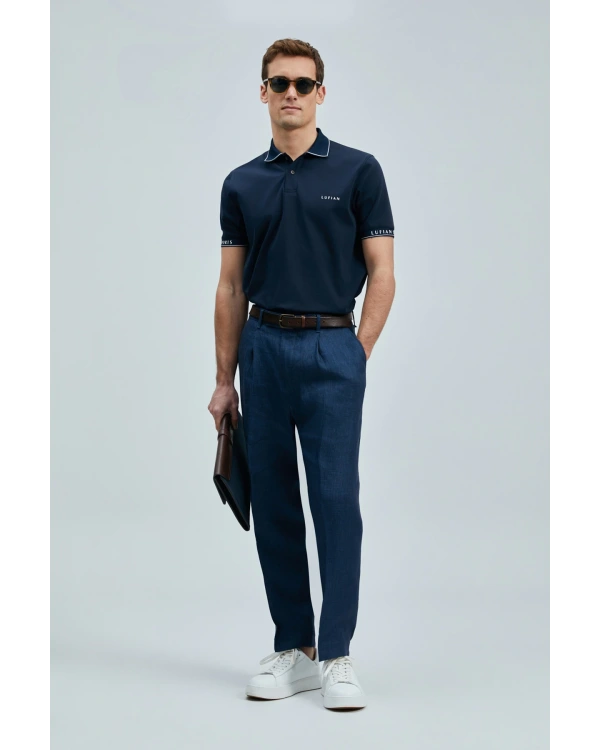 Lufian Erkek Hold Polo Yaka Lacivert T-Shirt 111040226