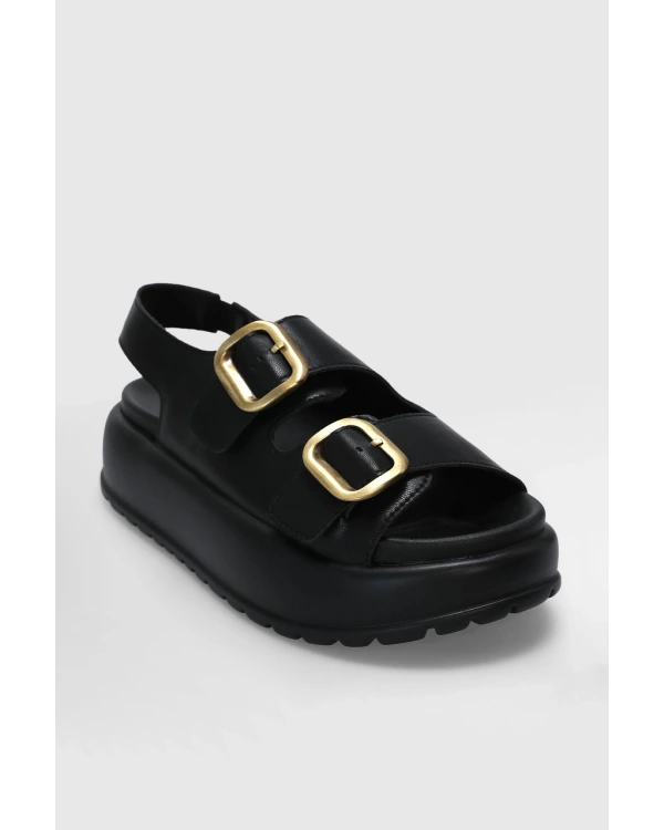 Lufian Isla Kadın Siyah Sandalet 121230045