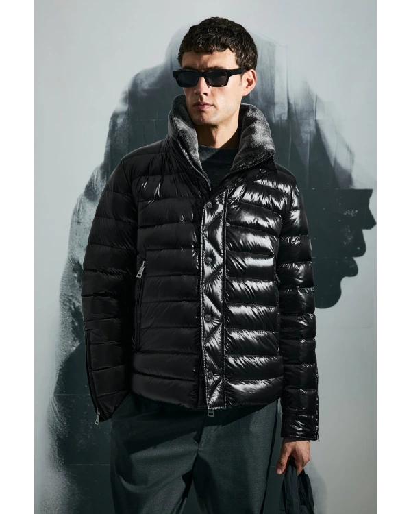 Lufian Jack Kaz Tüyü Erkek Siyah Mont 112120239