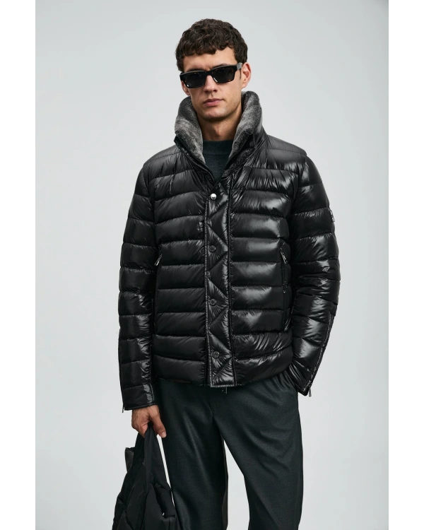 Lufian Jack Kaz Tüyü Erkek Siyah Mont 112120239