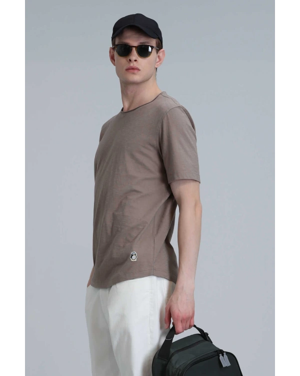 Lufian Erkek Junya Basic Camel T-Shirt 111020203