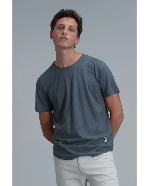 Lufian Erkek Junya Basic Nefti Yeşil T-Shirt 111020203