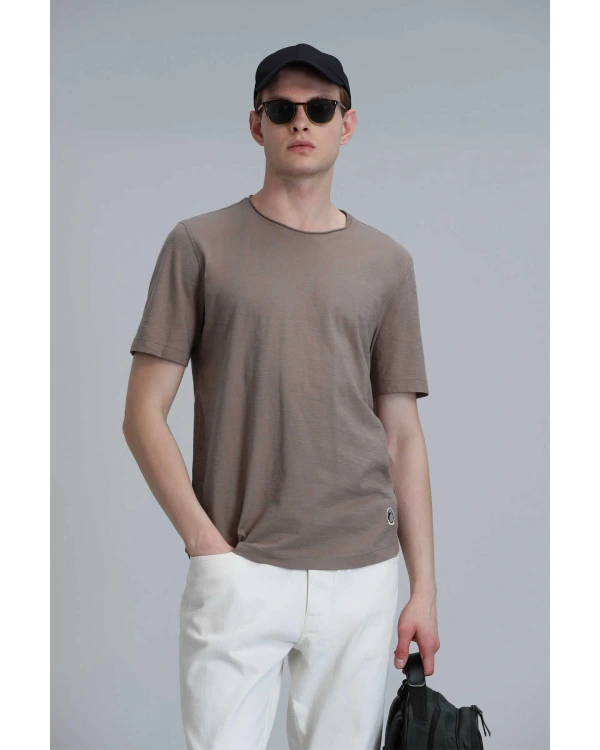 Lufian Erkek Junya Basic Camel T-Shirt 111020203