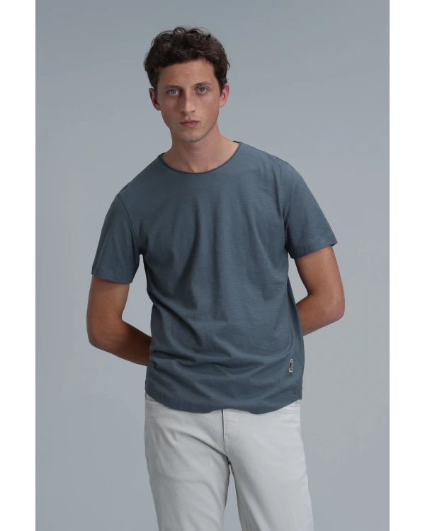 Lufian Erkek Junya Basic Nefti Yeşil T-Shirt 111020203